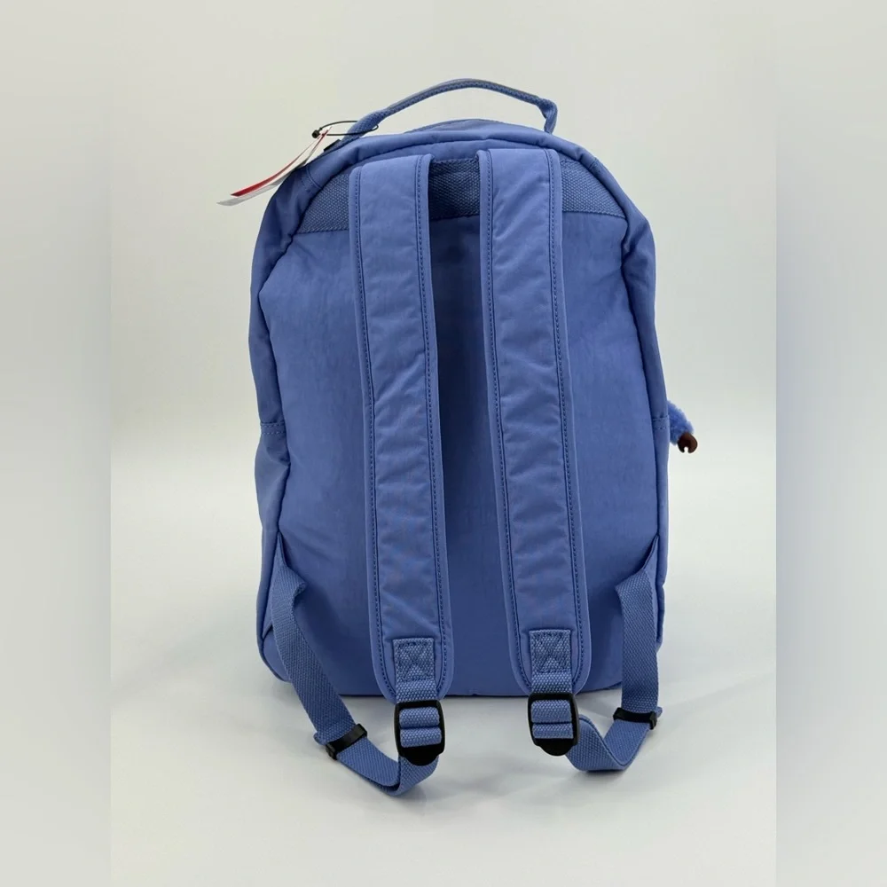 Kipling Seoul CU Padded Nylon Persian Jewel Backpack w/Signature Monkey Keychain